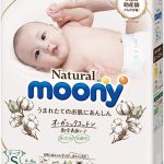 Baby Organic Diapers – Moony Natural Diapers Bundle with Americas Toys Wipes – Japanese Diapers Organic Cotton Additive-Free Ingredients Notification Strips Packaging May Vary Small (9-18 lb) 58 Count